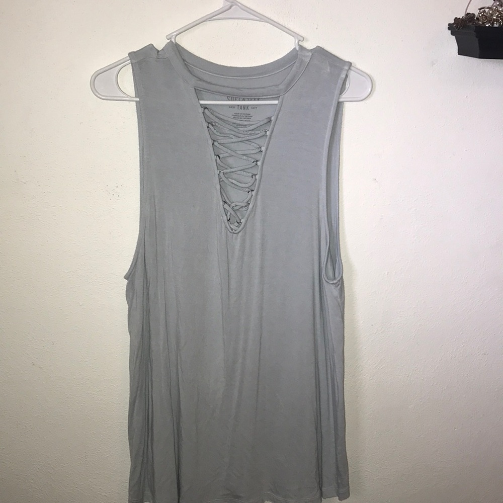 Greyish blue American Eagle top